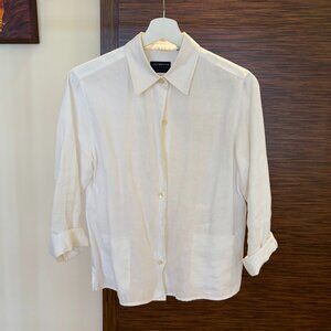 Lizsport by Liz Clairbone Vintage 90s Linen Button Down Top